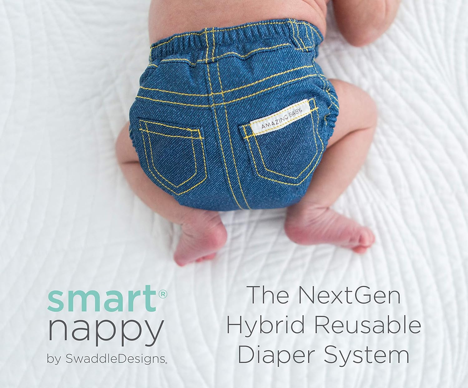 SmartNappy Disposable Inserts for by Amazing Baby Hybrid Diaper Cover, Extra Absorbent, No Plastic Liner, Size 2, 8-15 lbs, 72 Count : Everything Else