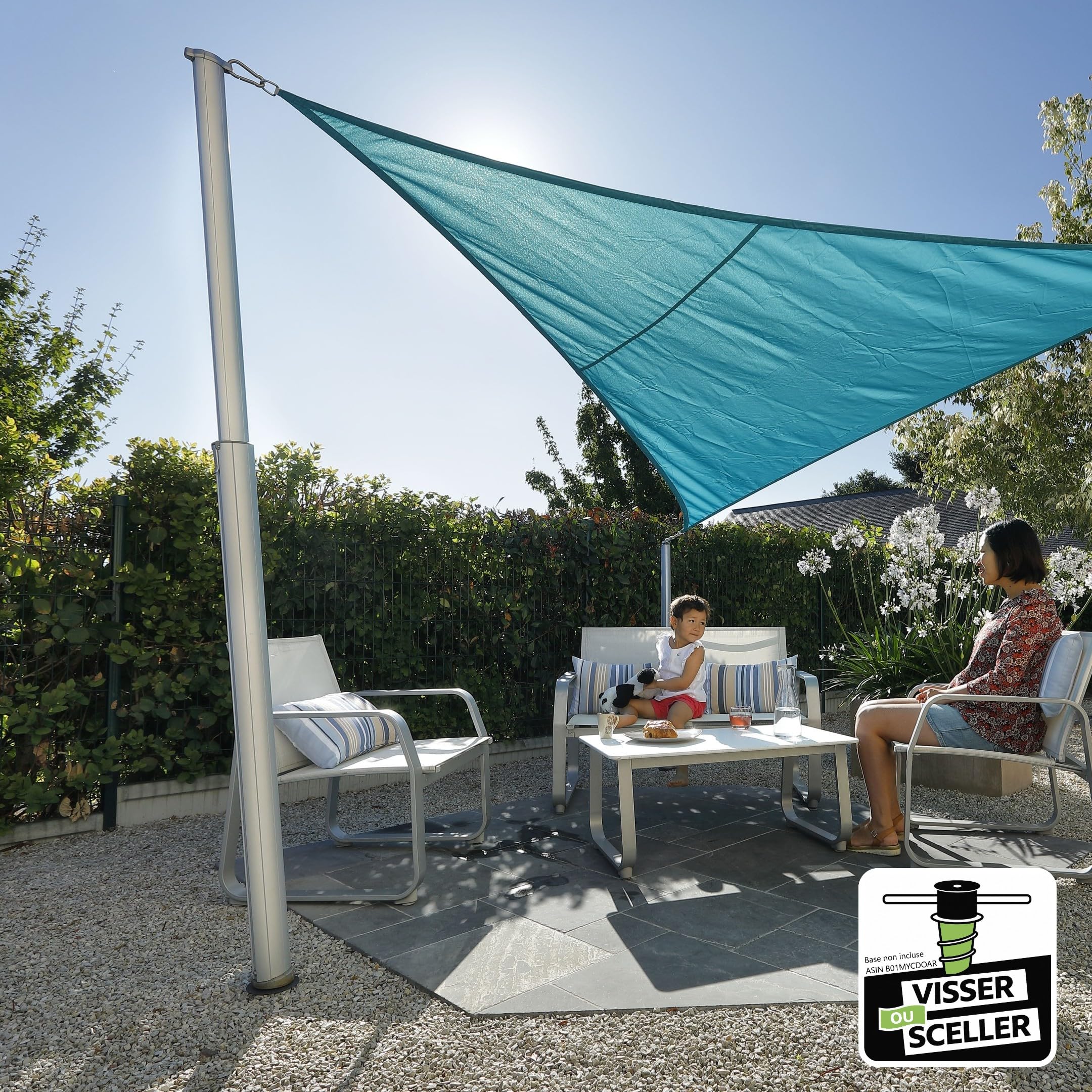 Mât pour Voile d’Ombrage Gard&Rock en Aluminium – Télescopique et Amovible