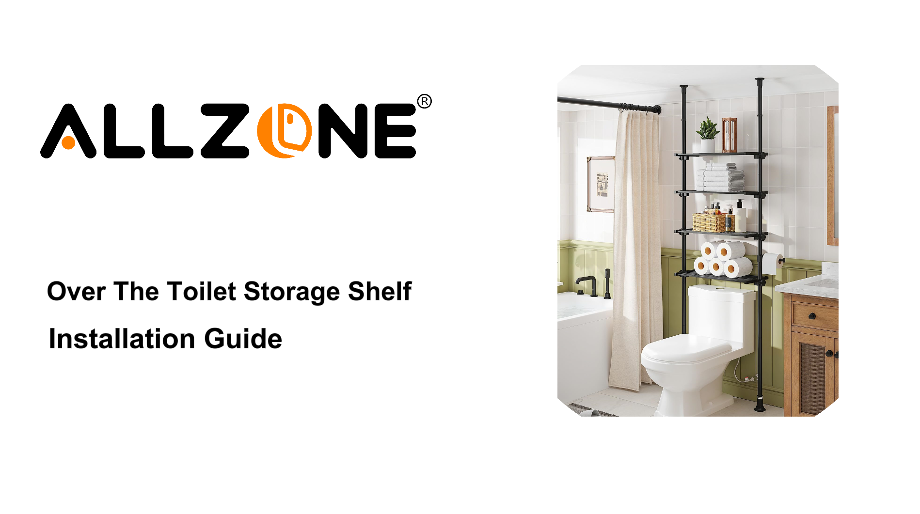 Amazon.com: ALLZONE Adjustable Over The Toilet Storage Shelf, 4