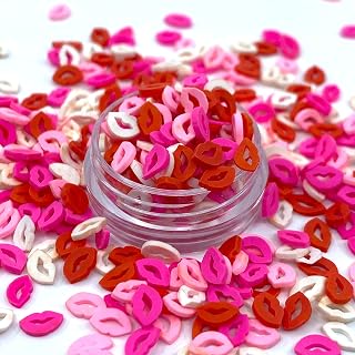 Kiss me Lip Shape Glitter, Lip Shape Glitter, Valentine, Glitter Shape for Nails, Glitter Shape for Tumblers, Glitter Shapes for tumblers, Glitter Shape Confetti (1oz)