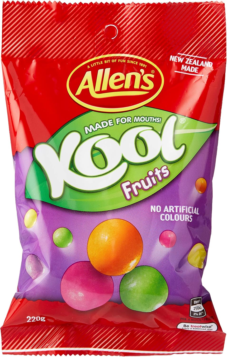 Allen's Kool Fruits Lollies, 220 Grams x 12 Pantry