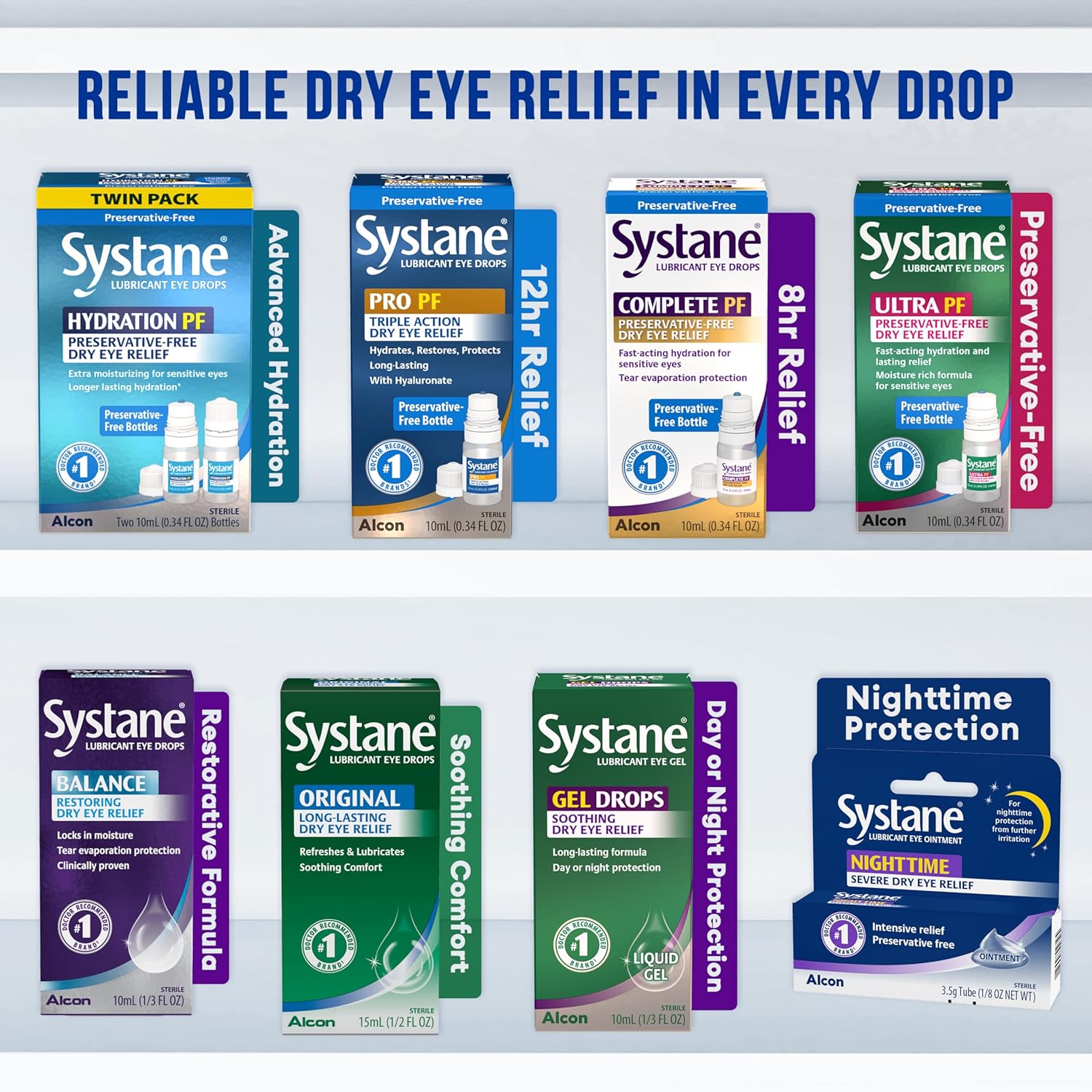 Systane Hydration Multi-Dose Preservative-Free Eye Drops Dry Eye Relief, 0.34 fl oz, Twin Pack (Pack of 2) - Image 6