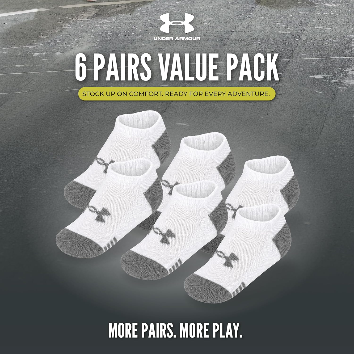 Under Armour Boys' Multi Pack Low Cut Socks image 2