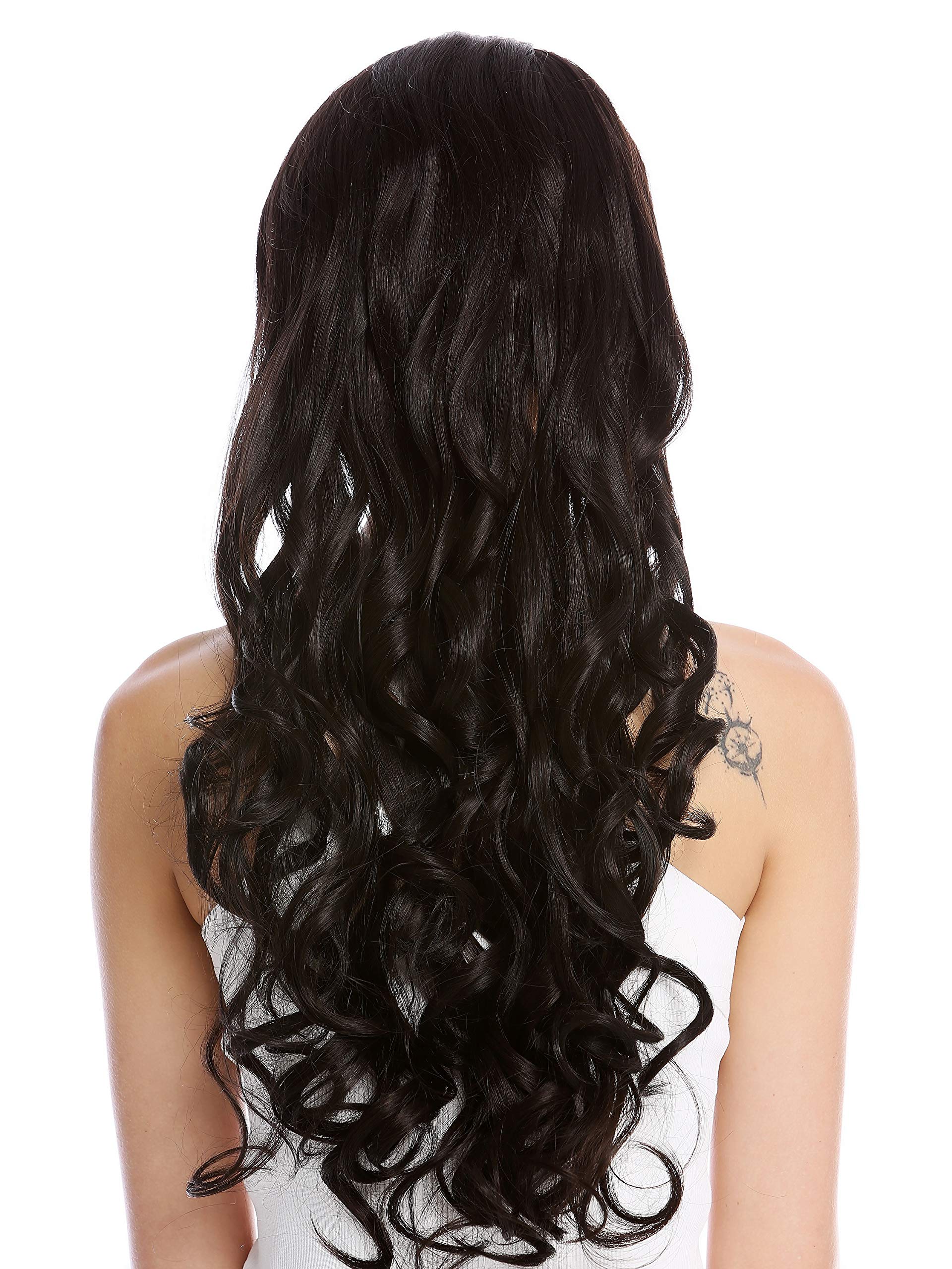 WIG ME UP - TYW60871H-4 Hairpiece half wig Clip-In Extension alice band very long slightly curled dark brown 27inch - Image 4