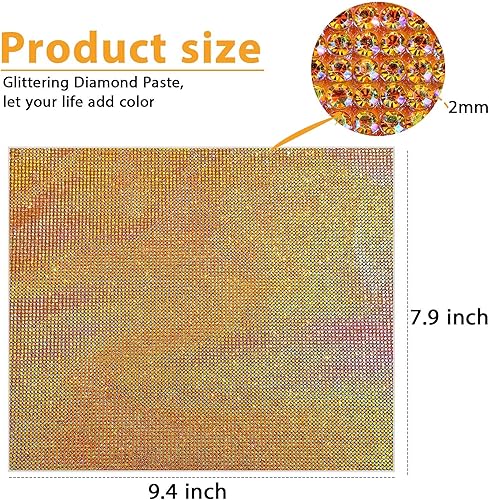 Vista 73 de Outus 12000 piezas de lámina de strass Bling Bling, calcomanías de strass, autoadhesivas, calcomanías para decoración de autos DIY, calcomanías