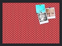 Vista 244 de PinPix Tablero de anuncios de corcho de 20 x 14 pulgadas. Este tablero decorativo enmarcado viene con diseño de círculos B W y un marco negro