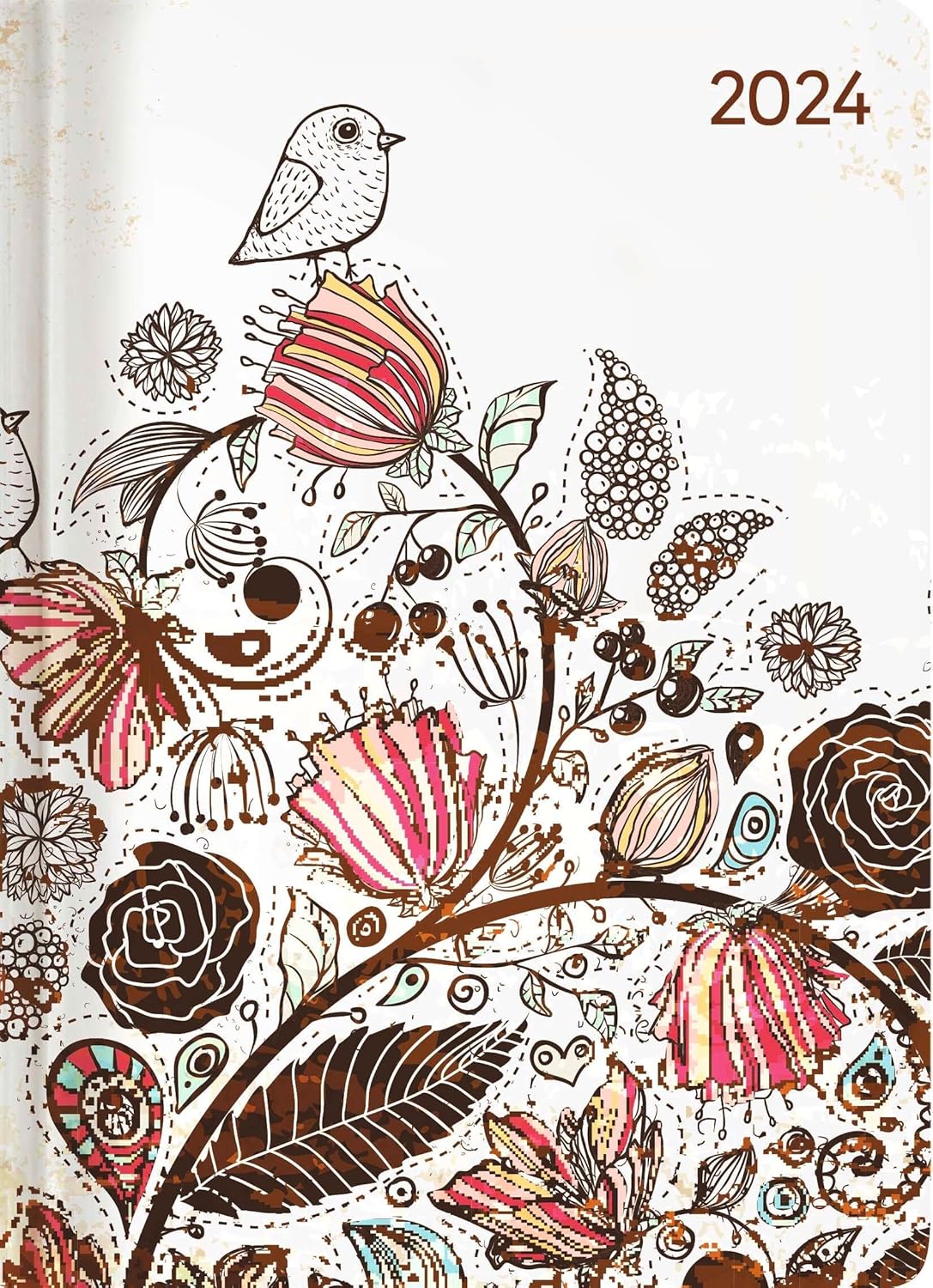 Minitimer Style Blumenwiese 2024 - Taschen-Kalender A6 - Weekly - 192 Seiten - Notiz-Buch - mit Info- und Adressteil - Alpha Edition