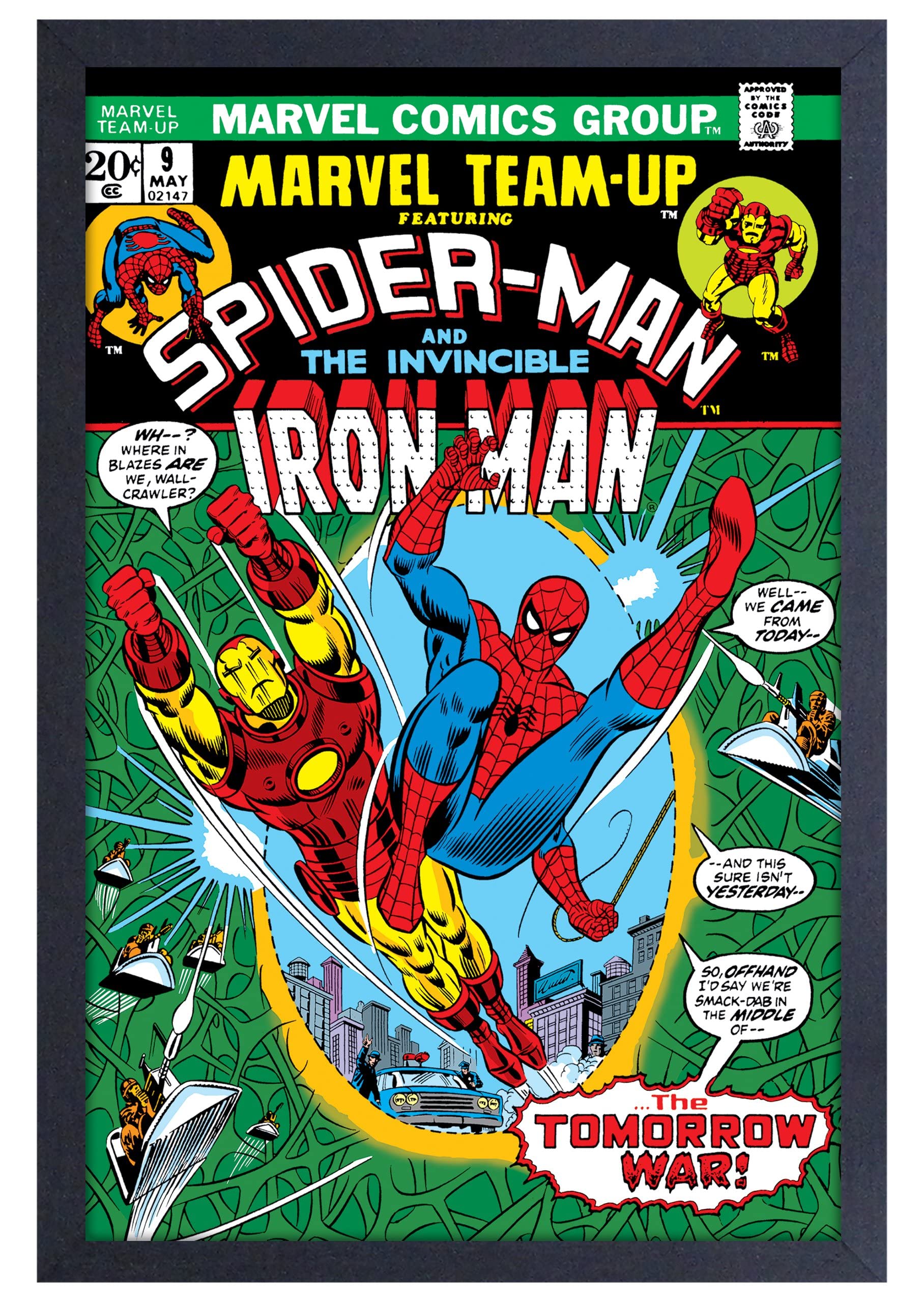 マーベル　スパイダーマン　アイアンマン　ポスター　アメリカン 額縁付き マーベルスパイダーマンアイアンマンポスターアメリカン 額縁付き