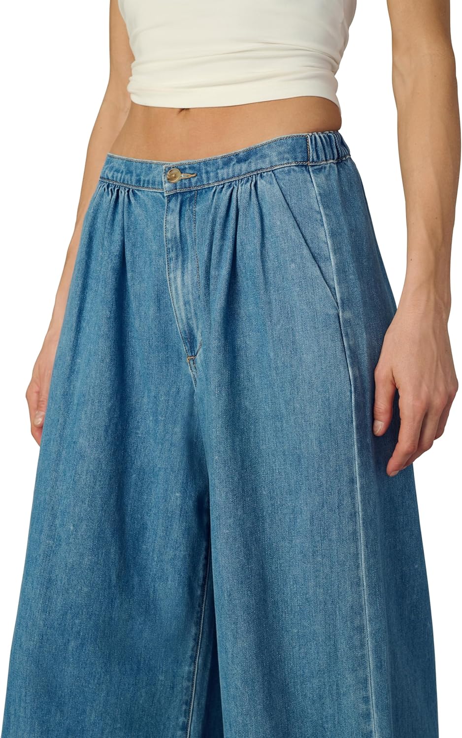 Joe's Womens The Ruched High Rise Wide Leg Palazzo Pant - Image 4