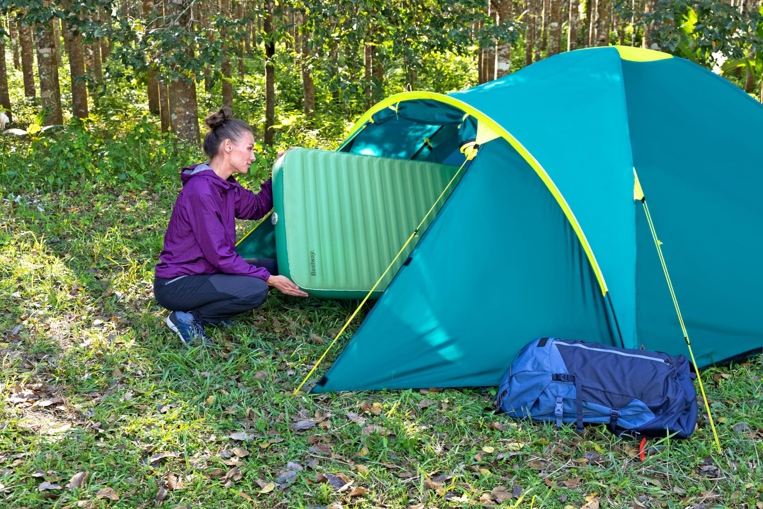 Bestway ComforTrek Luxe samopompująca duża, prostokątna podkładka do spania 78 cali x 25 cali x 4,3 cala