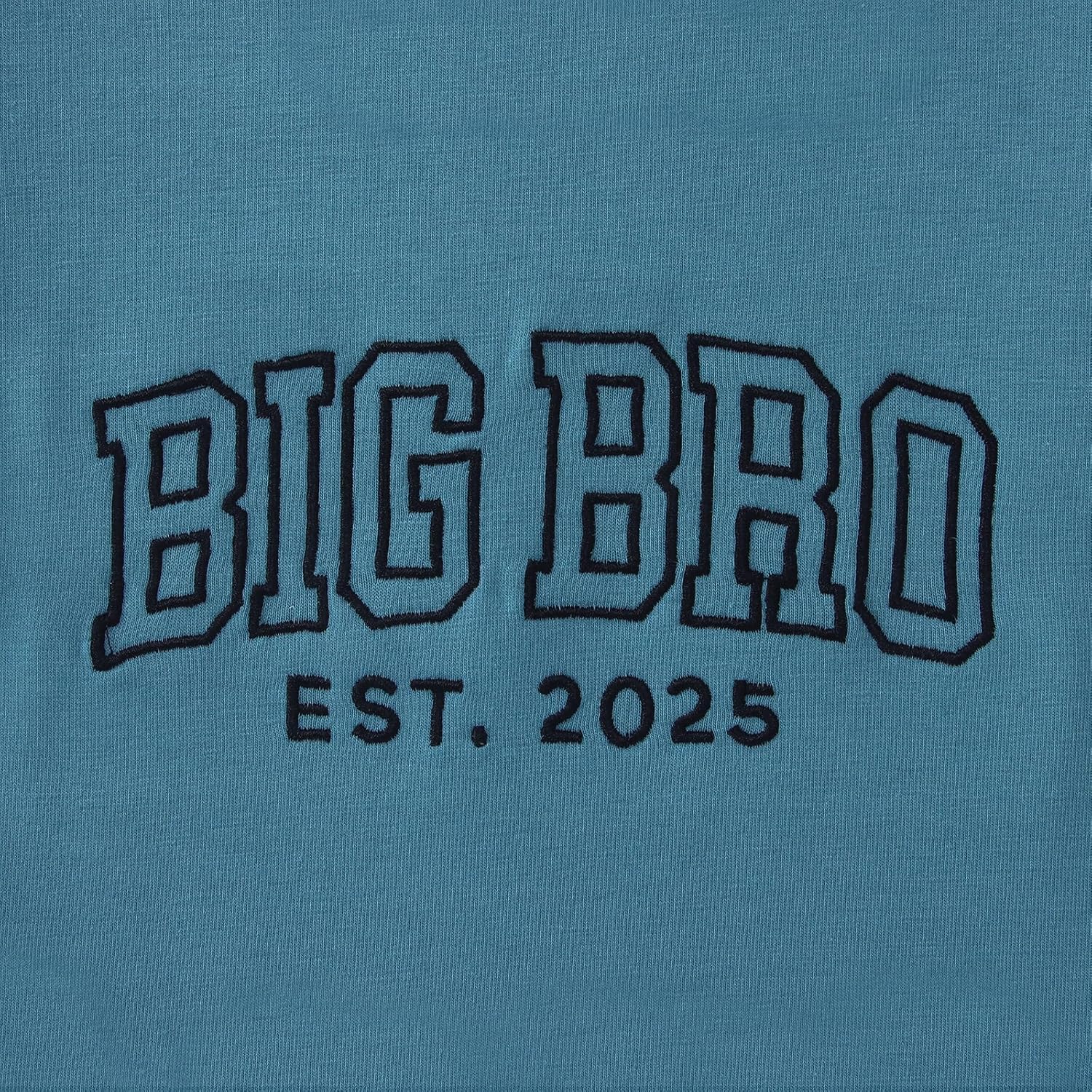 Big Brother Sweatshirt Toddler Baby Boy Embroidery Big Bro Est. 2025 Pullover Crewneck Clothes Announcement Fall Top - Image 7