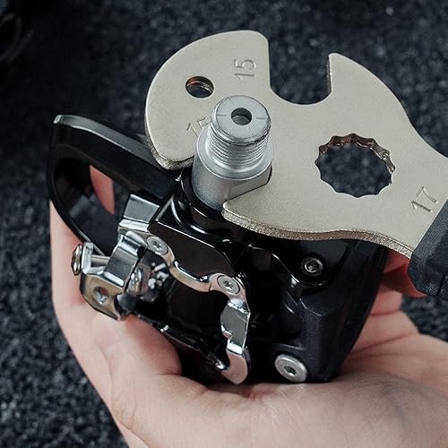 Miniatura 3 de BIKEHAND 2 in 1 Bicycle Cassette Removal Installation Tool Kit with 15mm Pedal Wrench - Chain Whip and Lockring Tool with Detachable 12mm Guide Pin-