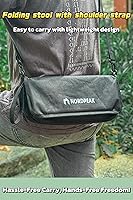 Vista 3 de Compact Foldable Stool with Shoulder Strap, Heavy Duty 350lbs Support, Lightweight Portable Seat Gift for Camping, Outdoors, Concerts, Commute