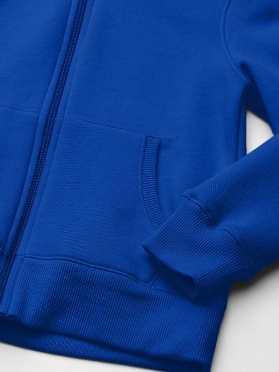 Amazon Essentials Boys and Toddlers' Hooded Navy Blue Zip-Up Fleece Sweatshirt