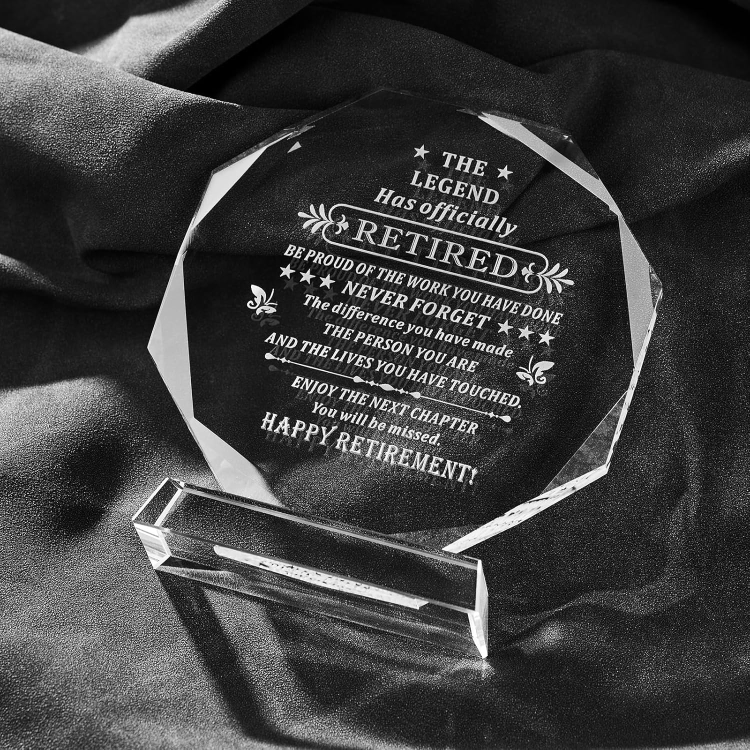 Happy Retirement Gifts for Men Women Present Decorations Crystal Plaque Keepsake Different Best retire Plaque Inspirational Gift for Retired Friends Boss Coworker Teacher mam (Retirement Gift) - Image 7