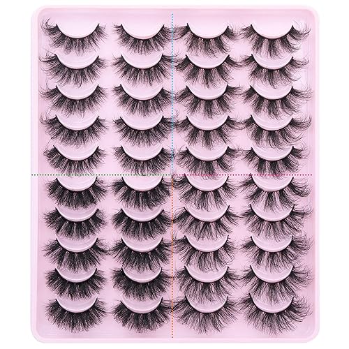 Miniatura 7 de Geeneiya, 20 pares de pestañas postizas esponjosas y finas, de 0.76 pulgadas, aspecto natural, 5D, volumen 5D, pestañas que parecen extensiones de 4