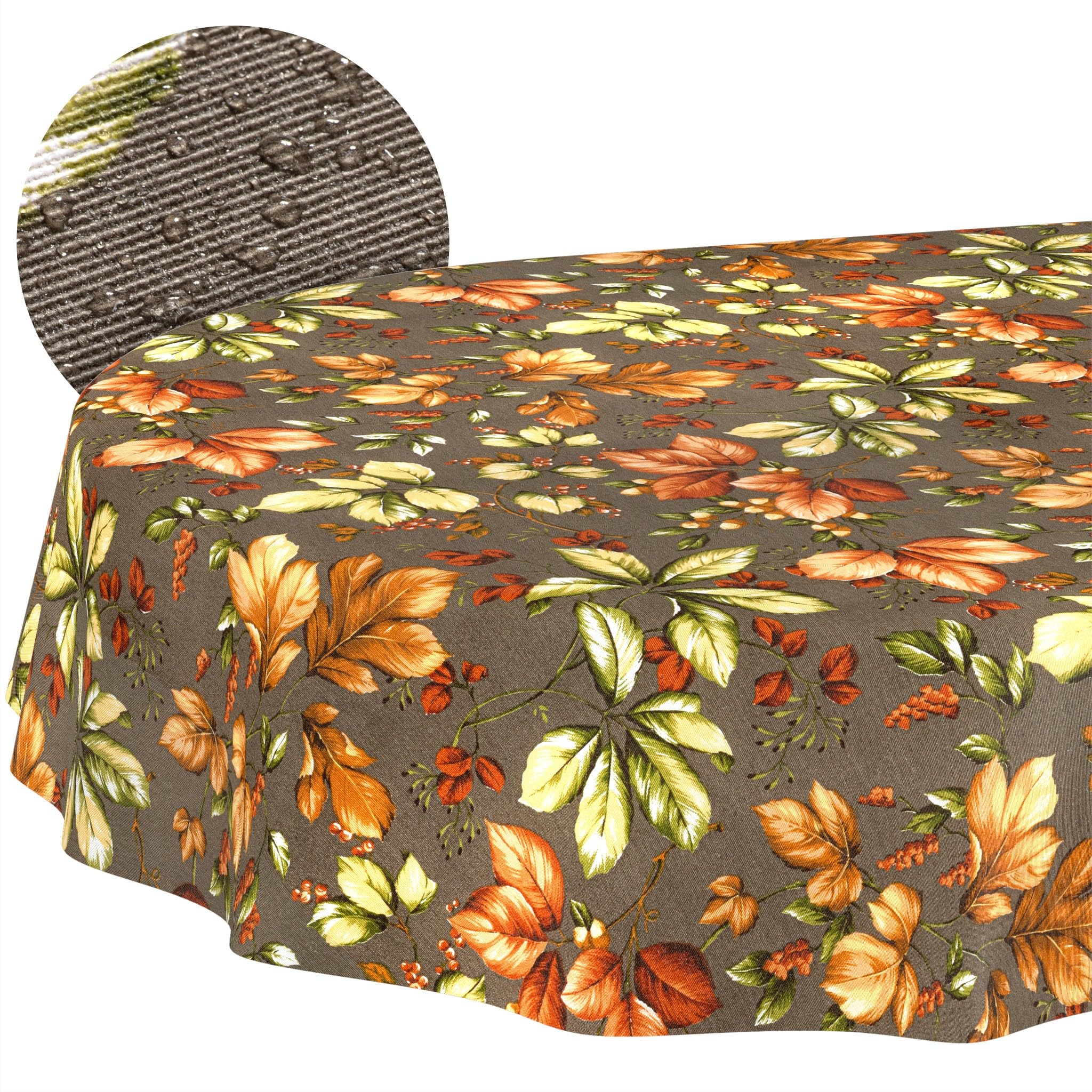 Nappe lavable automne ovale pour table extérieure et repas conviviaux sur la terrasse