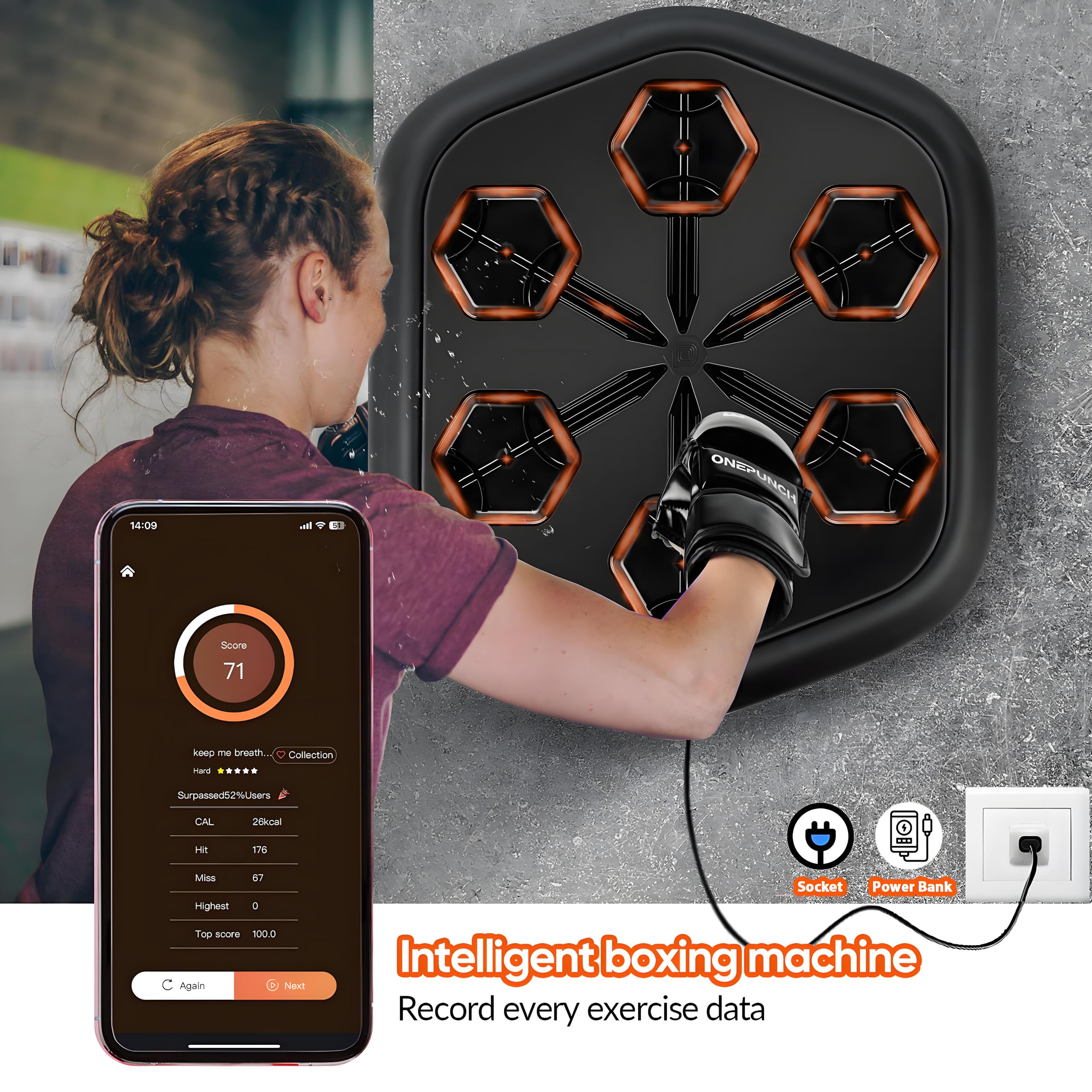 Amazon.com : ONEPUNCH Smart Boxing Machine Wall Mounted