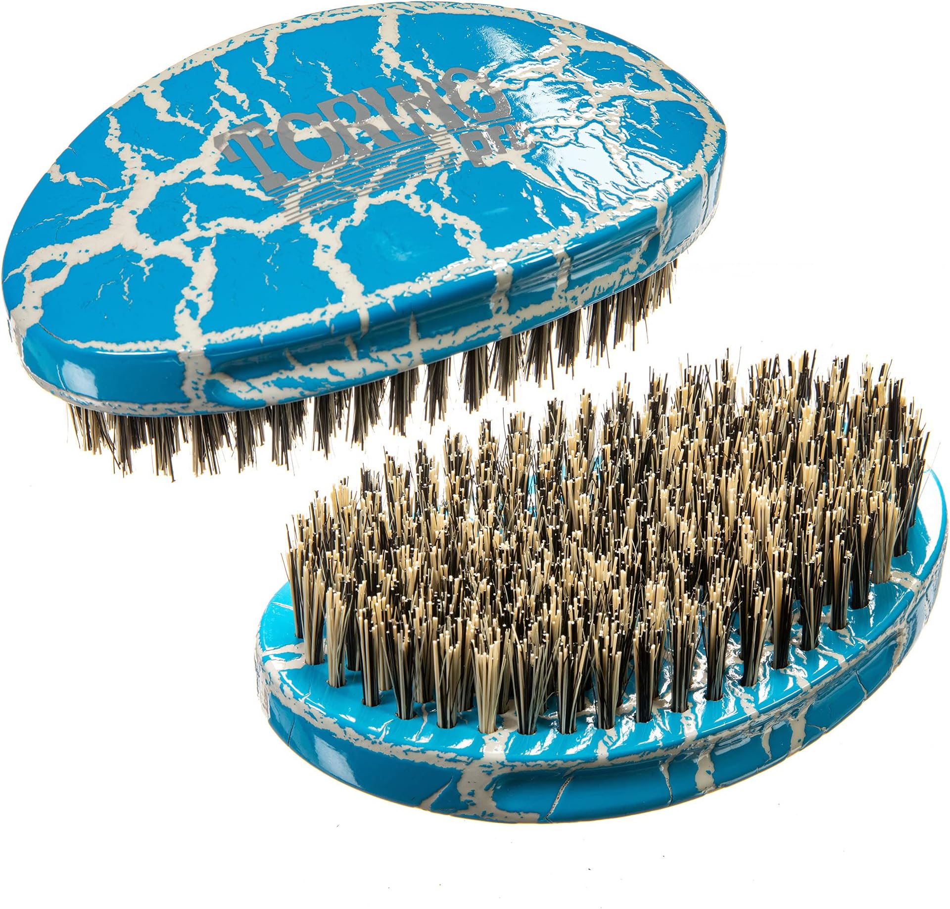 Torino Pro Curve Wavebrush #154 - Hard Reinforced Curved 360 Wave Brush for Thick Hair - Great for Wolfing & Scalp Access - Hard Bristles