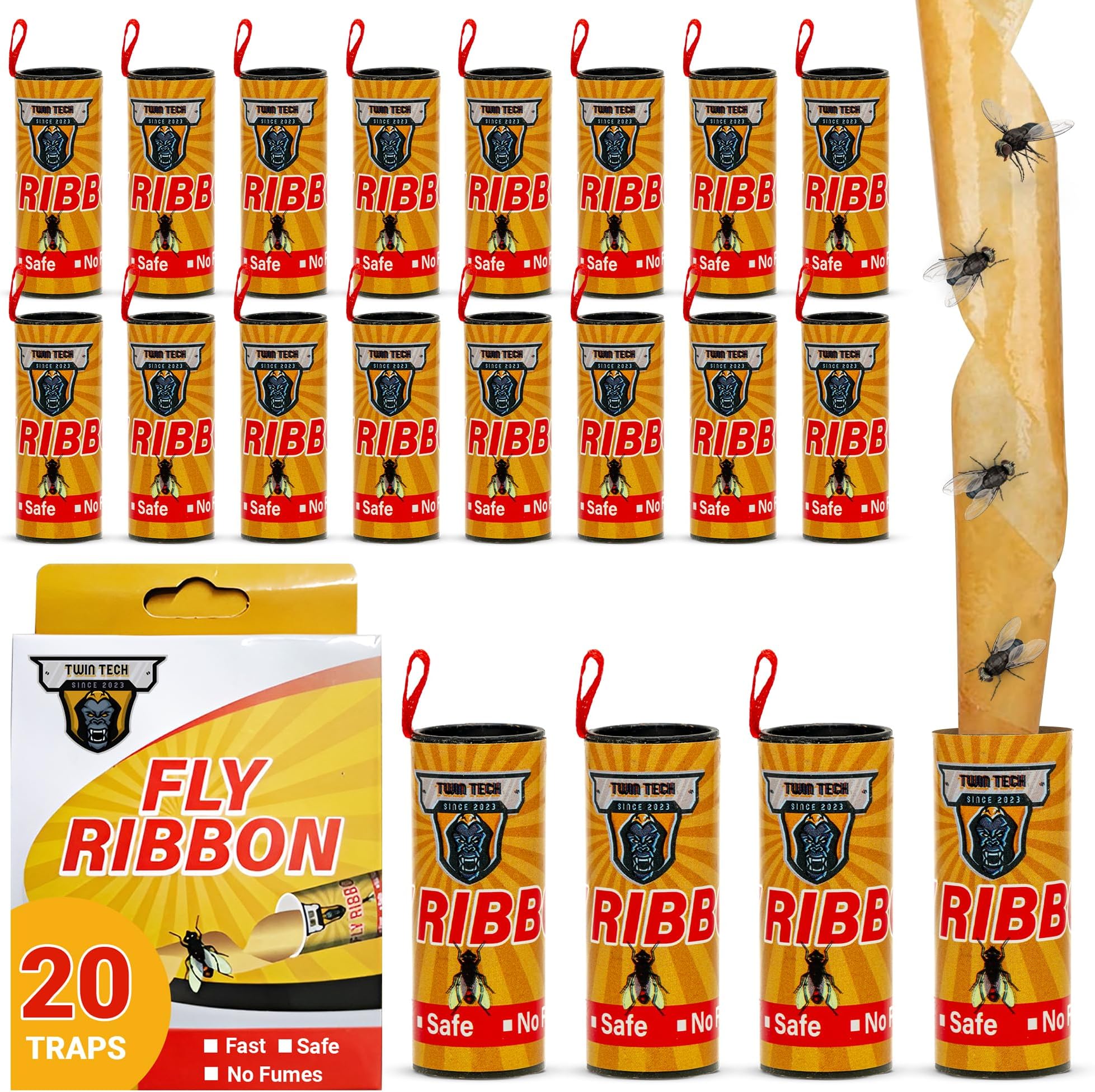 Amazon.com : Blue Catch 24 PCS Fly Trap , Fly Trap Tape, Fly Paper ...