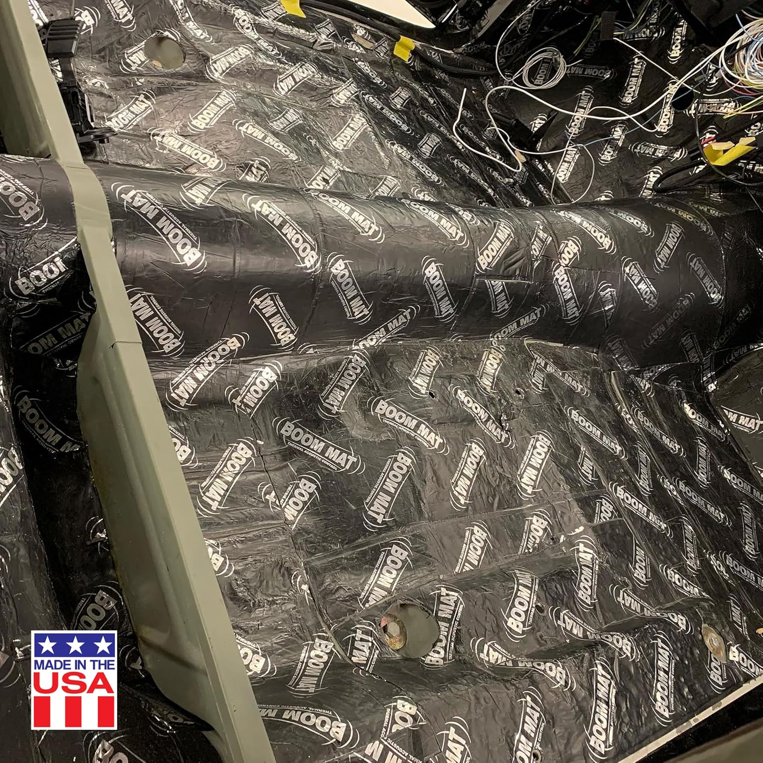 Design Engineering Boom Mat Sound Deadening Material with Adhesive Backing