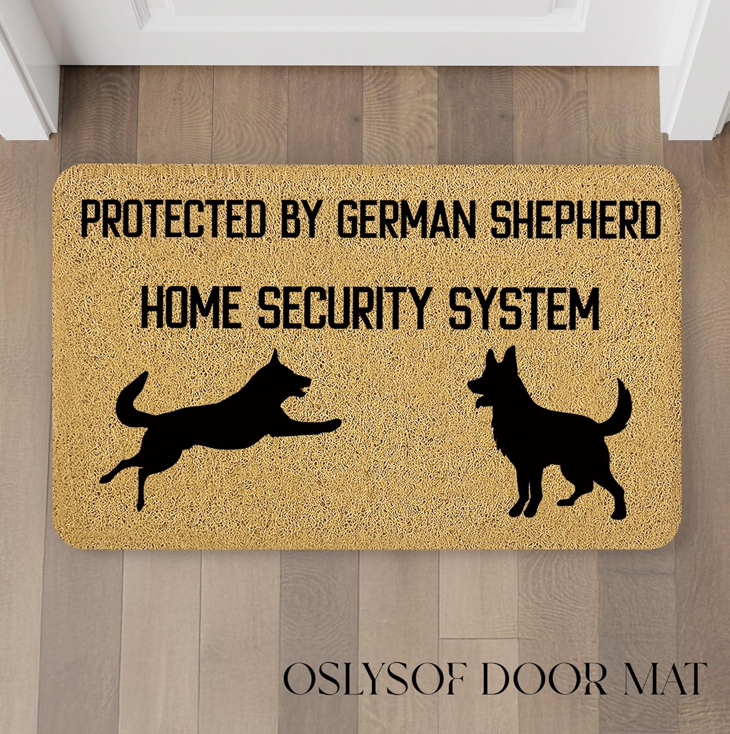 Funny German Shepherd Door Mat, German Shepherd Gifts for Women Men Owners Doormat for Front Door Indoor Outdoor Porch Entrance Entryway, Funny Dog Welcome Mat Outside, 17x30 Inches