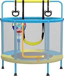 4-in-1 Trampolin mit Schaukel und Basketballkorb