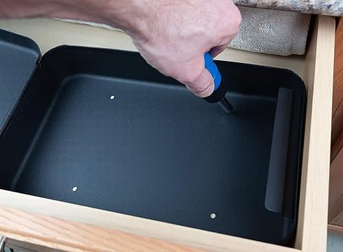 Miniatura 4 de Caja fuerte para cajones de medicamentos (cerradura de llave, 11-34 pulgadas de largo x 7 pulgadas de ancho x 2-78 pulgadas de alto)