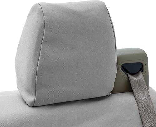 Miniatura 10 de Coverking Funda de asiento de banco sólido delantero de ajuste personalizado para modelos seleccionados Ford F-Series - Taladro de polialgodón