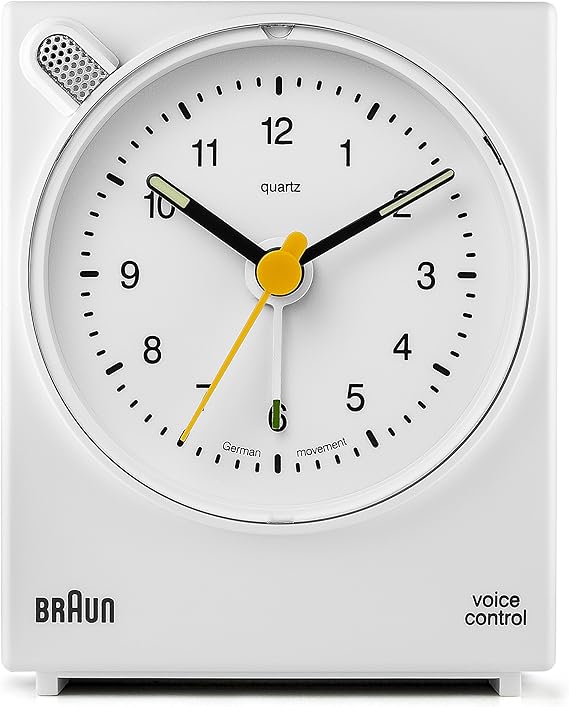 Braun BNC004WHWH Classic Analog Quartz Alarm Clock Home