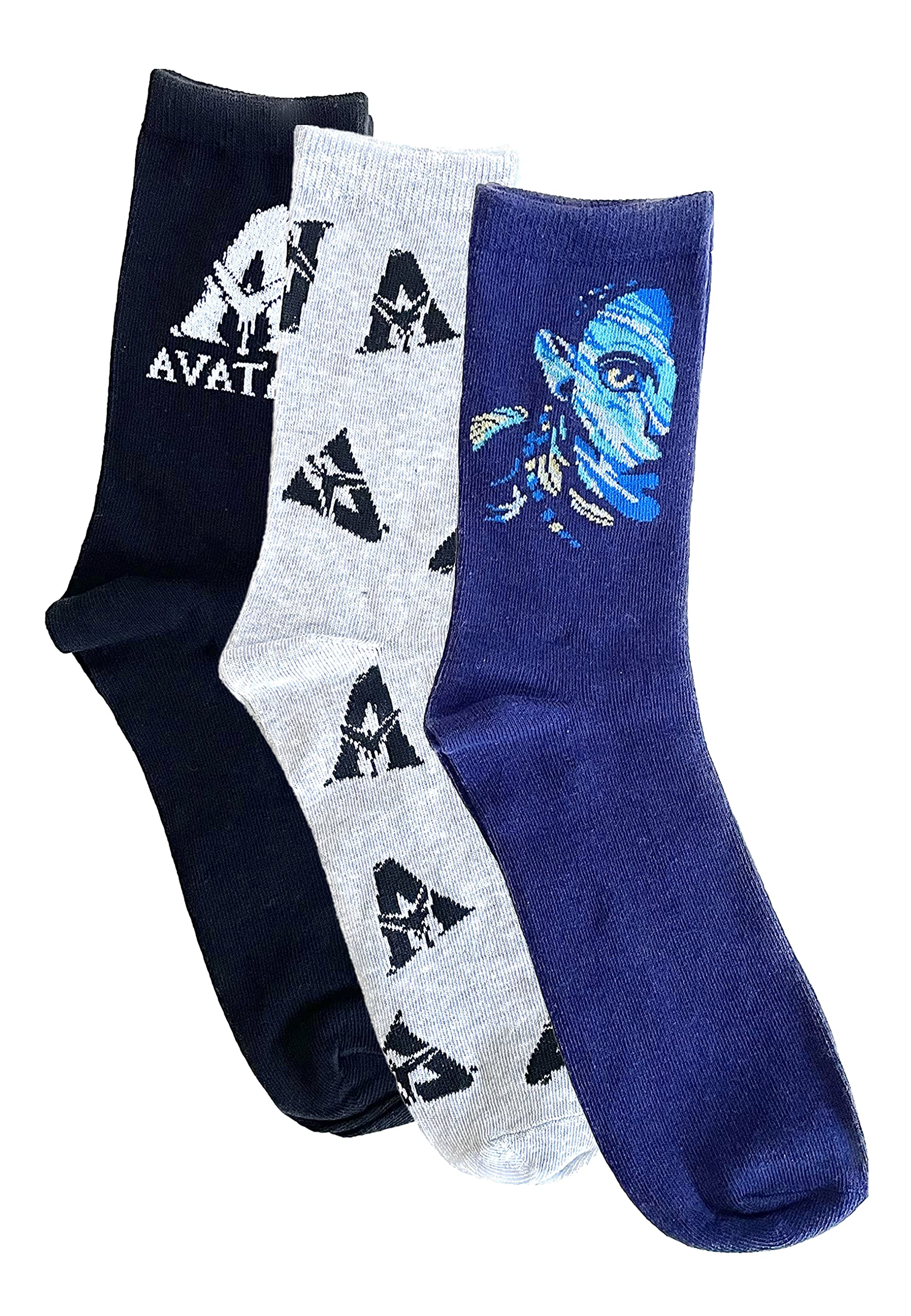 Onomato! Unisex Multicoloured Avatar Men's Socks Pack Of 3, 39-42