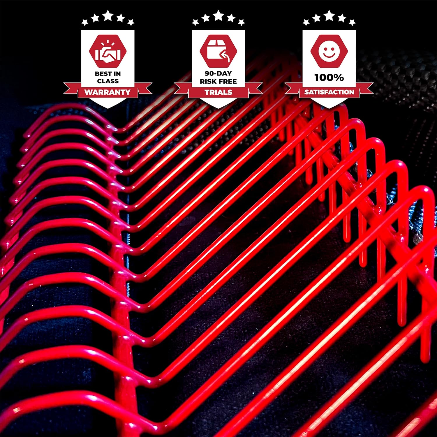 Olsa Tools Plier Organizer Rack - 2pc Set for Tool Box Drawer Storage - Holds 32 Pliers - Red Holder for Pliers Organization - Professional Grade - Part: 100050