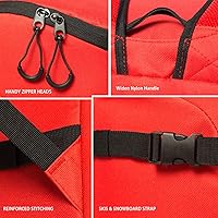 Vista 3 de Bolsa para botas de esquí, mochila de viaje de 50 l impermeable para botas de snowboard, casco de esquí, lentes de protección, guantes, esquís