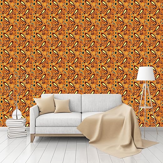 Amazon Beebobペイズリーオレンジpatterned Peel Stick Textured壁紙by Customwallpaper Com Pd 1395 21 100 1 0 Comm 壁紙 Amazon Beebobペイズリーオレンジpatterned Peel Stick Textured壁紙by Customwallpaper Com Pd 1395 21 100 1 0 Comm 壁紙