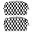 PAZIMIIK Checkered Makeup Bag for Purse Portable Zipper Make Up Pouch Small Cosmetic Case for Travel Accessories (2PCS Black)