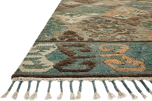 Miniatura 3 de Loloi Rugs Owen Collection - Alfombra de área de transición color nieblagrafito, 1 pie-6 pulgadas x 1 pie-6 pulgadas