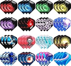 CyeeLife Pack of 45 Dart Flights (15 Sets), Standard Shape for Soft and Steel Darts, Accessories for Darts