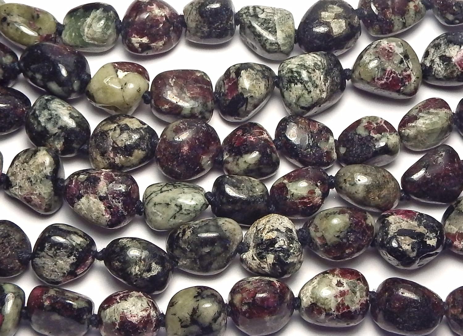 18 Strand RUSSIAN EUDIALYTE 10-15mm Nugget Beads NATURAL