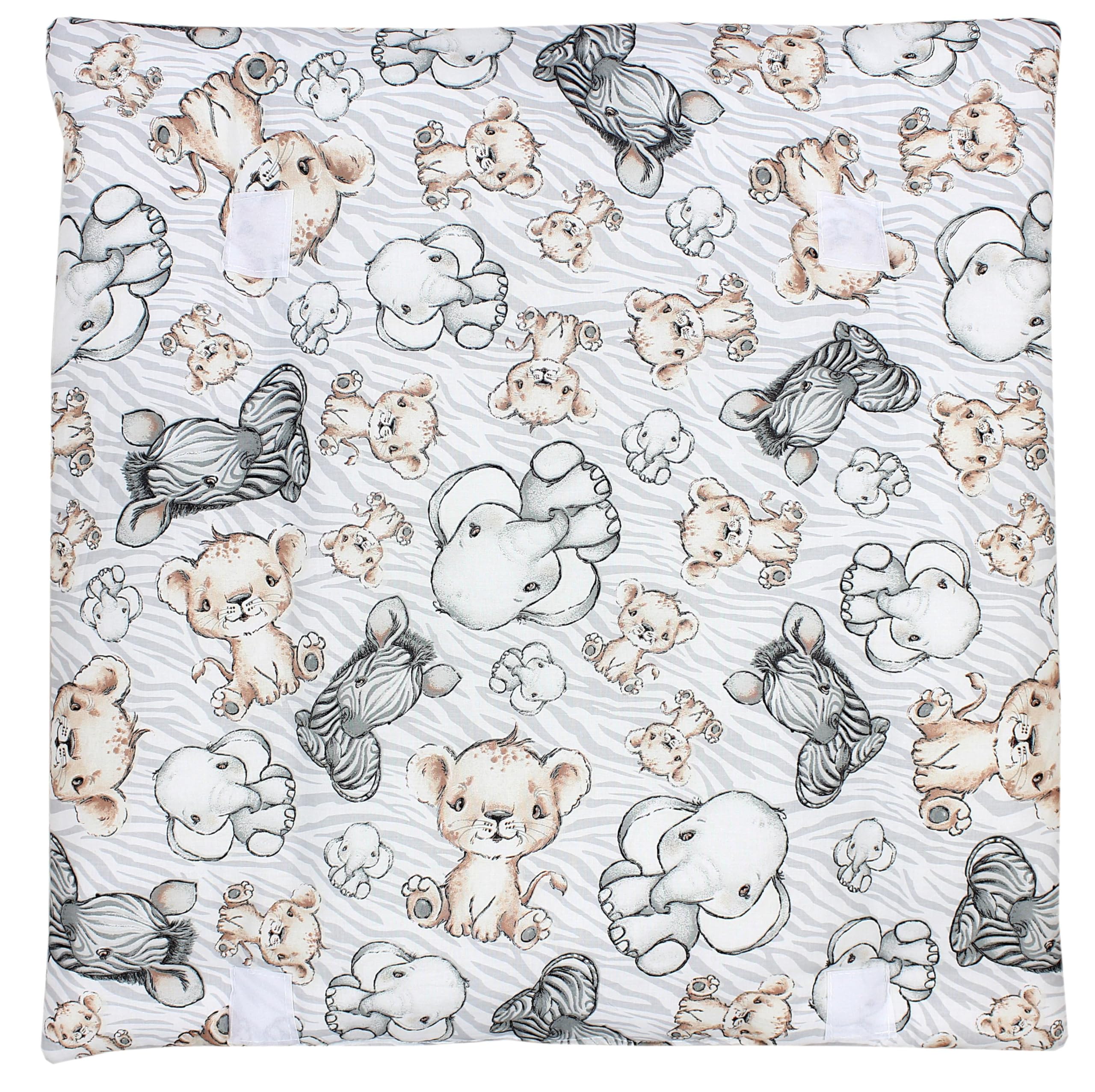 TupTam Materassino Fasciatoio con 2 Coperture in Spugna, Safari, 70 x 70 cm
