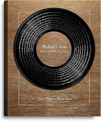 Vista 332 de Letras de música personalizadas, canciones, lienzo/fotos sin marco/impresiones enmarcadas con corazón en nombres de corazón, fecha de carga de fotos