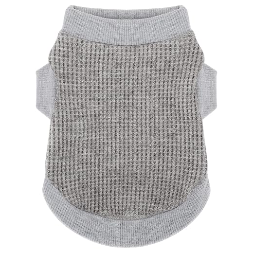 Cozy and Functional Dog Shirts for Small Puppies: Stretchable Gray Attire with Easy-On Design, Ideal for Chihuahuas and Yorkies - Enhance Comfort and Playfulness on Chill Days Small