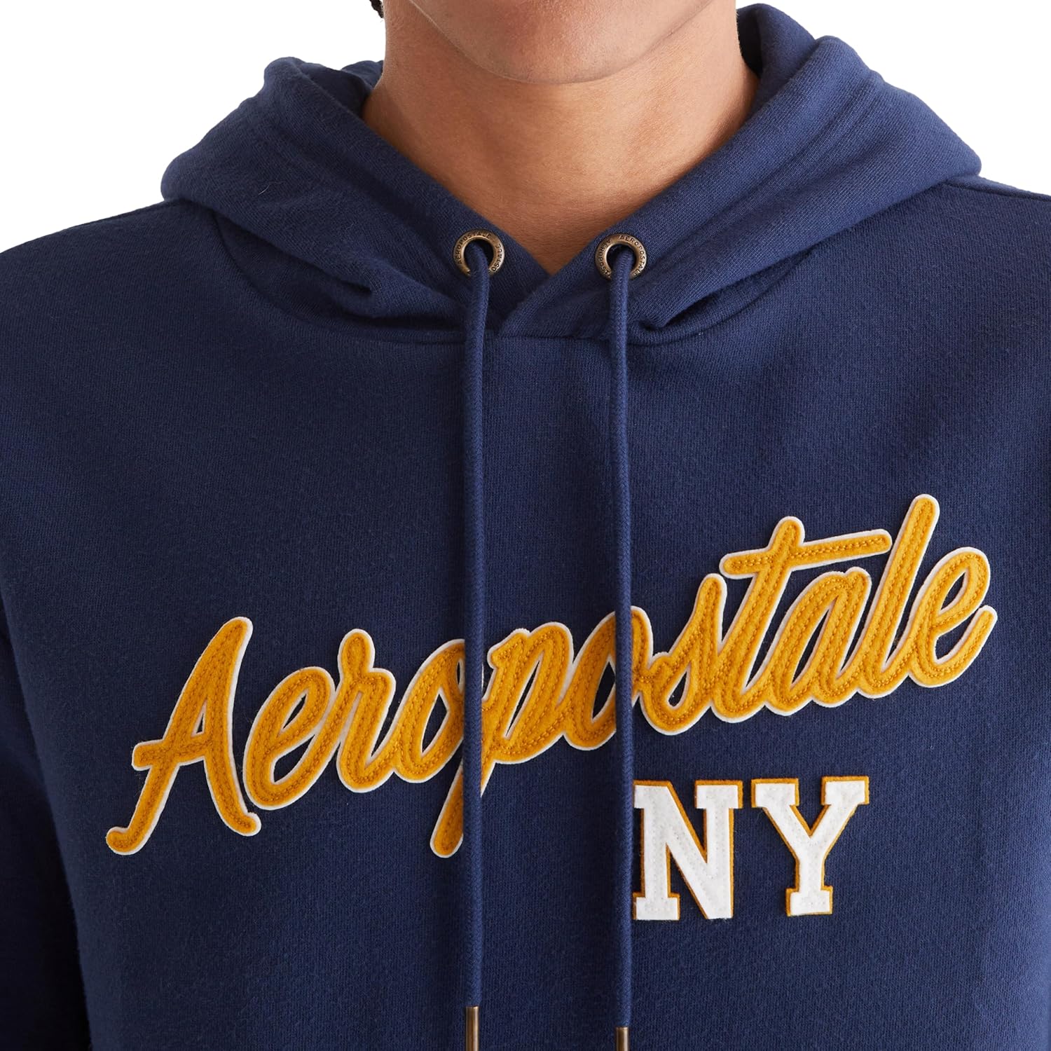 AEROPOSTALE Men's Aero Logo Popover Hoodie- Script - Image 2
