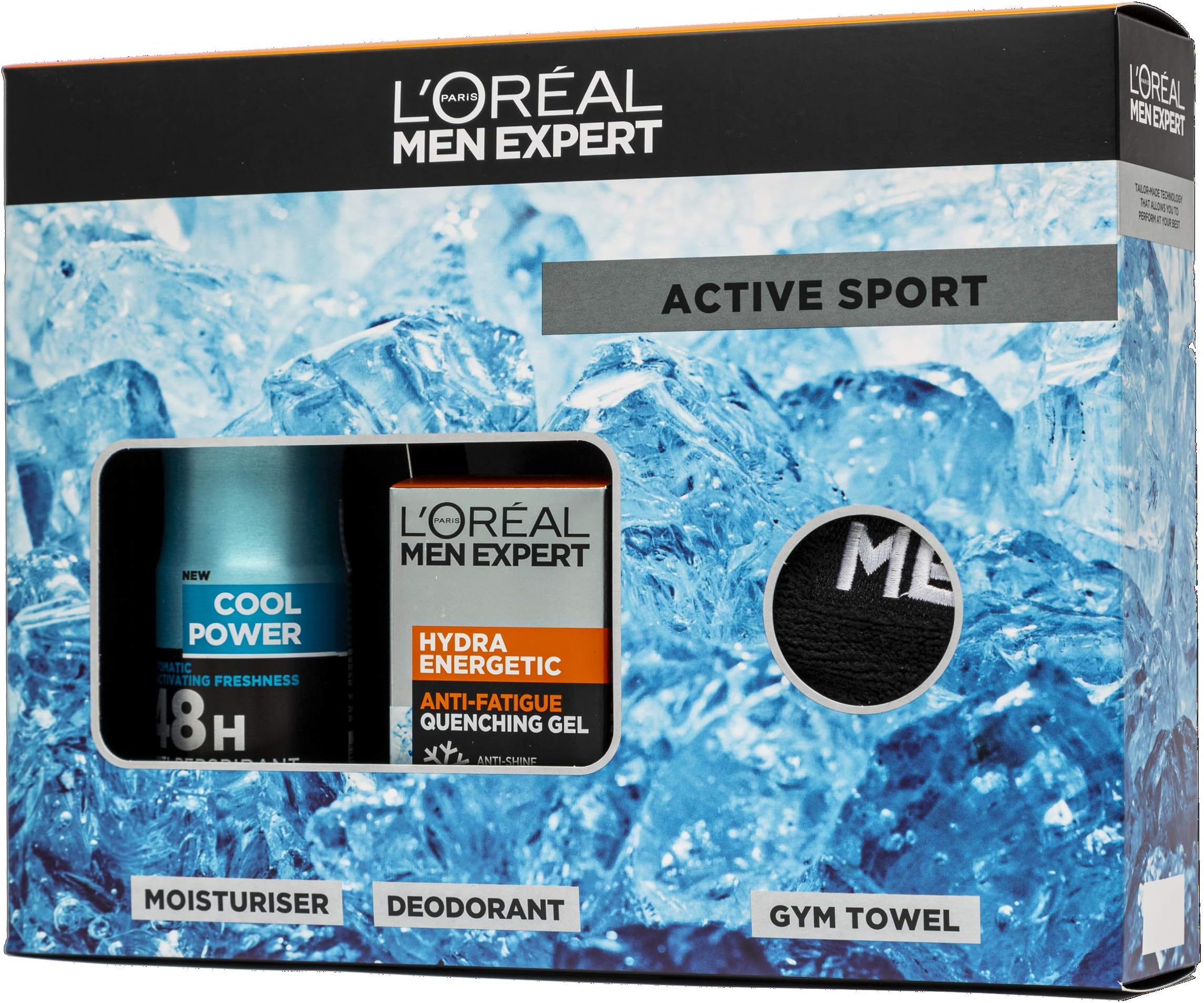 L'Oreal Men Expert Active Sport Gift Set: Moisturiser, Deodorant & Gym Towel