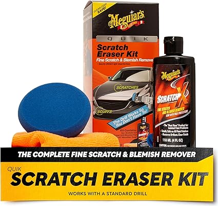 Quik Scratch Eraser Kit Car Scratch Remover for Repairing Surface Blemishes.