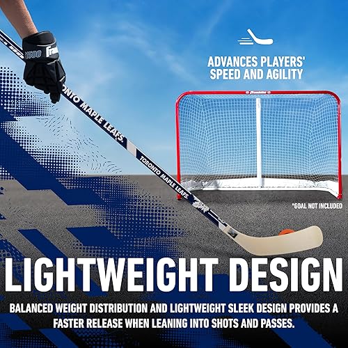 Vista 226 de Franklin Sports NHL Team - Palo de hockey callejero de vinilo de 48 pulgadas Pittsburgh Penguins