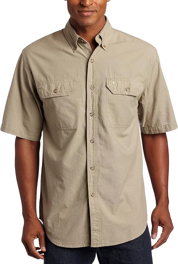 Amazon.co.jp: Carhartt メンズFort半袖シャツ 軽量シャンブレー