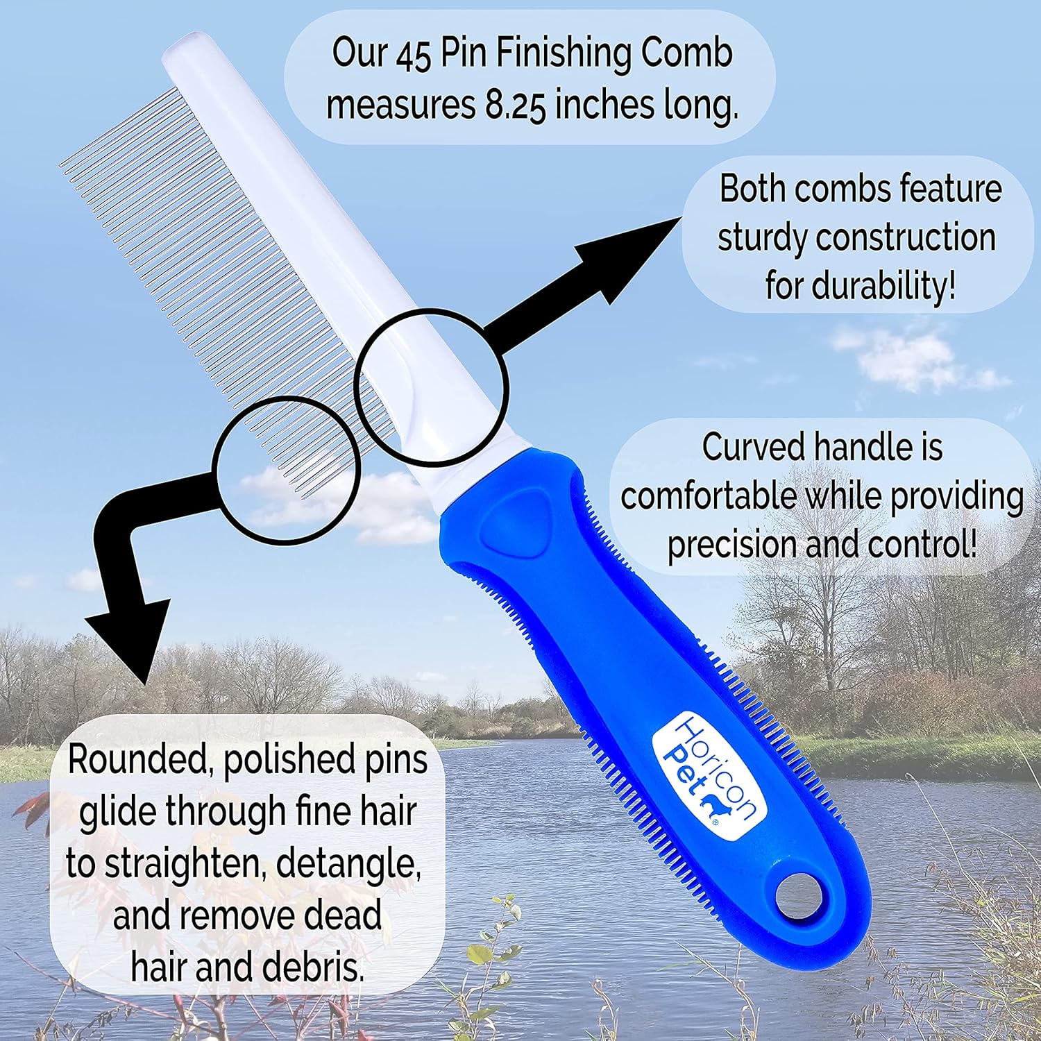 Horicon Pet Detangling and Grooming Dog Comb Set for Dogs, Cats, Small Animals : Pet Supplies