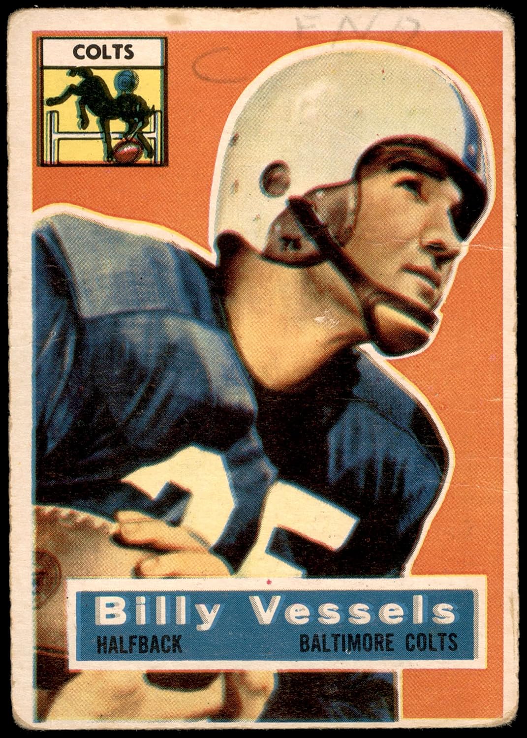 1956 Topps 120 Billy Vessels Baltimore Colts (Football