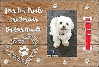 Sort it Rite Dog Memorial Picture Frame - Pet Memorial Gift for Dog & Cat, Perfect Loss of Dog Gift, Pet Memorial Picture Frame to show you care, Holds 4x6 Photo (Natural)
