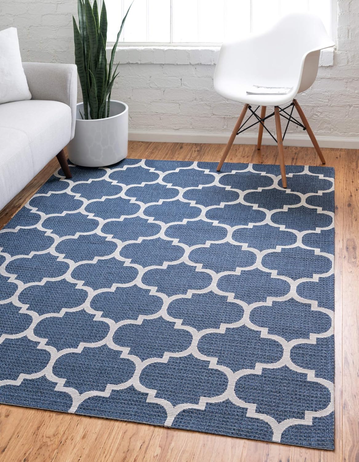 Unique Loom Decatur Collection Trellis Geometric, Modern Area Rug (2' 2 x 3' 0 Rectangular, Green/ Ivory)